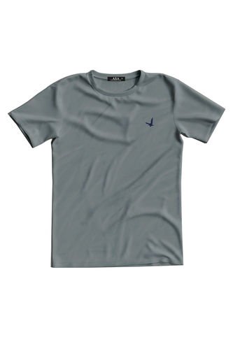 Camiseta Cuello Redondo  AX Gris Claro Algodón Peruano ORIGEN