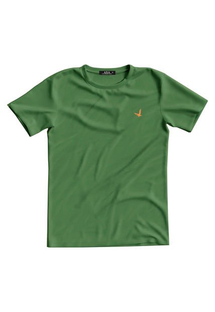 Camiseta Cuello Redondo  AX Verde Algodón Peruano