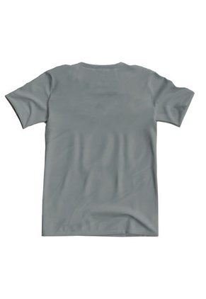 Camiseta Cuello Redondo  AX Gris Claro Algodón Peruano