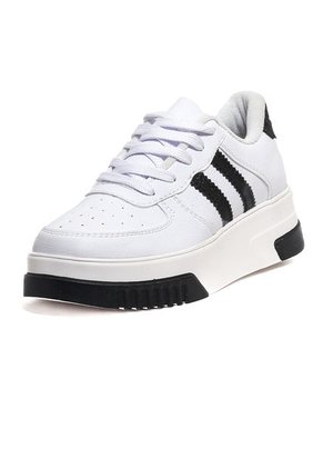 Tenis Mujer Blanco Por Negro AMPL02