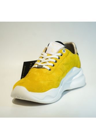 Tenis Mujer Cuero Gamuza Amarillo Rawcacao Dubai ORIGEN