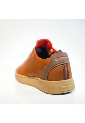 Tenis Mujer Cuero Miel Rawcacao Celio