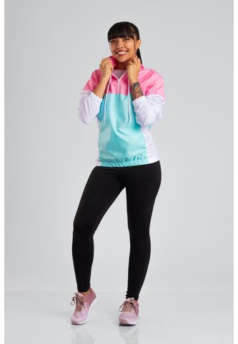 Chaqueta Rompevientos Mujer Rosa X Blanco JM02 ORIGEN