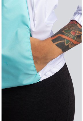 Chaqueta Rompevientos Mujer Rosa X Blanco JM02