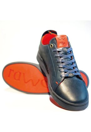 Tenis Mujer Cuero Azul Rawcacao Celio