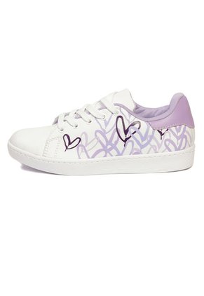 Tenis Mujer Lila Origen Corazones 02