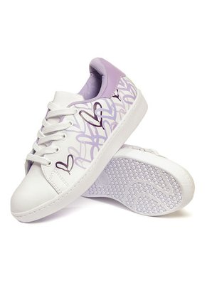 Tenis Mujer Lila Origen Corazones 02