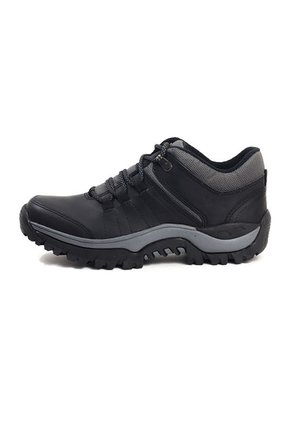 Zapato Hombre Cuero Outdoor Negro Origen Andes