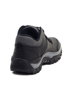 Zapato Hombre Cuero Outdoor Negro Origen Andes