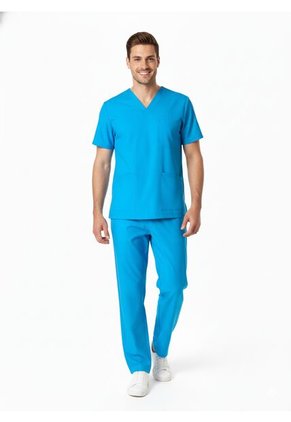 Uniforme Antifluido LS Azul Claro Hombre Origen