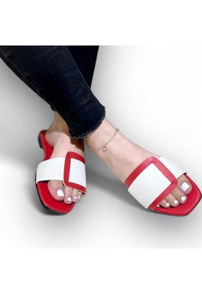 Sandalia Mujer MTK Karolg Rojo Bco