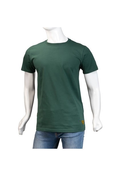 Camiseta Cuello R  Alma De Aviador Verde Bot Algodón Peruano