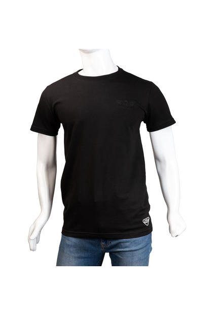 Camiseta Cuello R  Alma De Aviador Negro LT Algodón Peruano