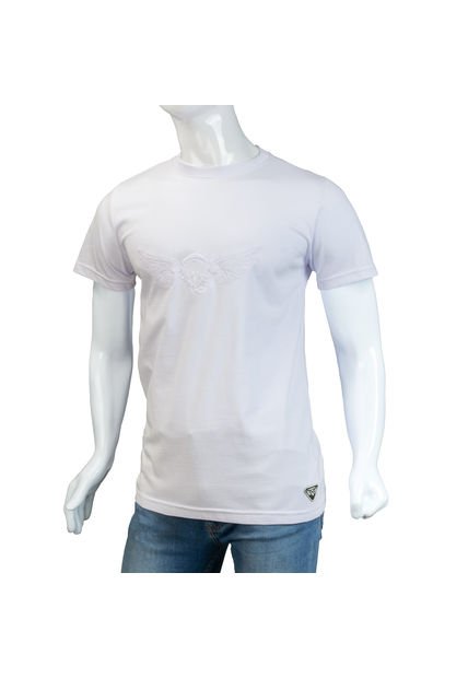 Camiseta Cuello R  Alma De Aviador Blanco CT Algodón Peruano
