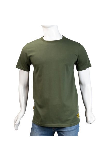 Camiseta Cuello R  Alma De Aviador Verde Mil  Algodón Peruano
