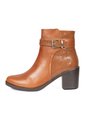 Botines Miel De Tacón Ancho En Cuero Para Mujer ORIGEN Chiara de ORIGEN
