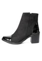 Botines Negros En Gamuza Y Cuero De Tacón Para Mujer ORIGEN Antonella de ORIGEN