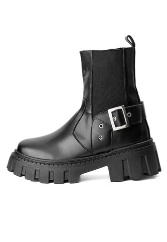 Botines Negros Chelsea De Caña Alta Para Mujer ORIGEN Valentina ORIGEN