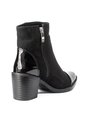 Botines Negros En Gamuza Y Cuero De Tacón Para Mujer ORIGEN Antonella de ORIGEN