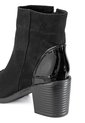 Botines Negros En Gamuza Y Cuero De Tacón Para Mujer ORIGEN Antonella de ORIGEN