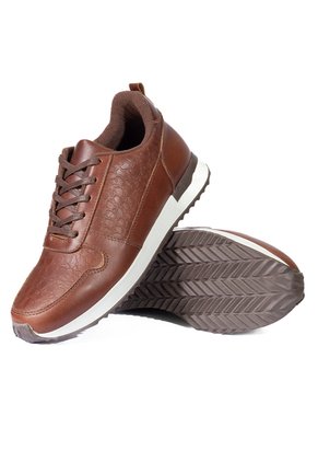 Tenis Casuales Miel En Cuero Para Hombre ORIGEN Adriano