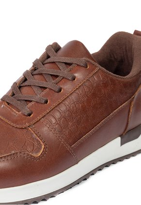Tenis Casuales Miel En Cuero Para Hombre ORIGEN Adriano