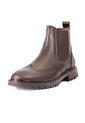 Botines Chelsea Cafés Tipo Brogue En Cuero Para Hombre ORIGEN Lorenzo de ORIGEN