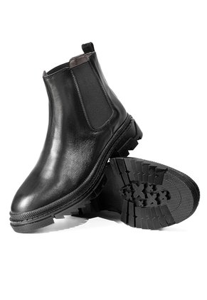 Botas Chelsea Negras En Cuero Para Hombre ORIGEN Salerno