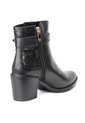 Botines Negros De Tacón En Cuero Para Mujer ORIGEN Carla de ORIGEN