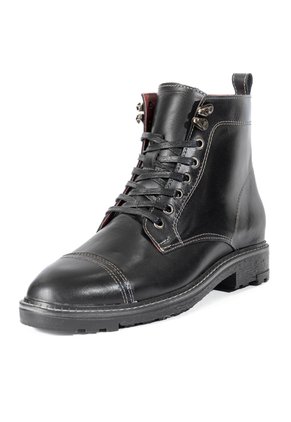 Botas Negras Con Cordones En Cuero Para Hombre ORIGEN Bruno