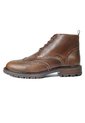 Botines Cafés Con Cordones Tipo Brogue En Cuero Para Hombre ORIGEN Matteo de ORIGEN