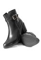 Botines Negros De Tacón En Cuero Para Mujer ORIGEN Carla de ORIGEN