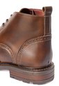 Botines Cafés Con Cordones Tipo Brogue En Cuero Para Hombre ORIGEN Matteo de ORIGEN