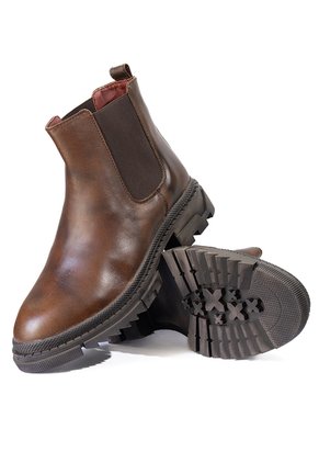 Botas Chelsea Cafés En Cuero Para Hombre ORIGEN Tiziano