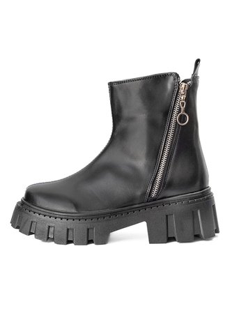 Botines Negros Suela Robusta Con Cremallera Para Mujer ORIGEN Noemi ORIGEN