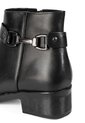 Botines Negros Con Hebilla De Tacón Bajo En Cuero Para Mujer ORIGEN Marcella de ORIGEN