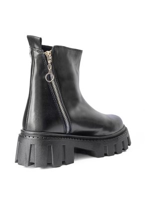 Botines Negros Suela Robusta Con Cremallera Para Mujer ORIGEN Noemi