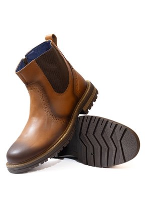 Botas Coñac Con Cordones En Cuero Para Hombre ORIGEN Aurelio