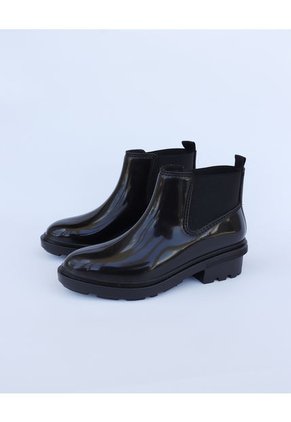 Botin Negro PVC Jelly Shoes Charlotte