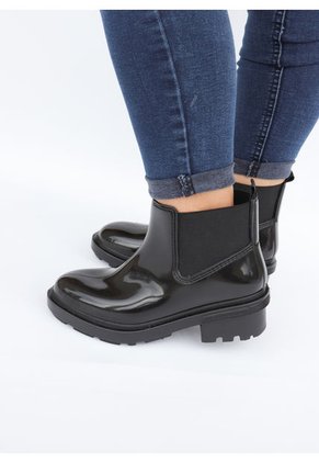 Botin Negro PVC Jelly Shoes Charlotte