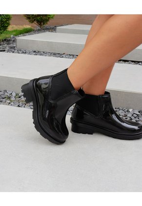Botin Negro PVC Jelly Shoes Charlotte