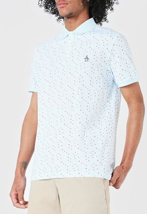 Camiseta Polo Azul Celeste-Naranja-Vino Tinto Original Penguin