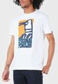 Camiseta Blanco-Naranja-Azul Celeste Original Penguin de Original Penguin