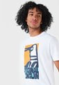 Camiseta Blanco-Naranja-Azul Celeste Original Penguin de Original Penguin