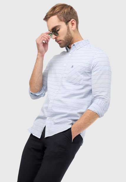 Camisa Azul-Blanco Original Penguin