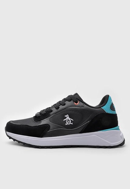 Tenis Lifestyle Negro-Blanco-Turquesa Original Penguin