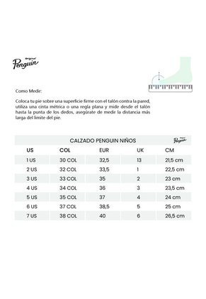 Tenis Penguin Canarias Jr Niños-Verde