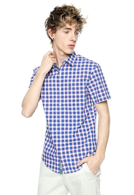 Camisa Azul-Blanco-Rojo Original Penguin