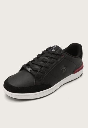 Tenis Lifestyle Negro-Blanco-Vinotinto Original Penguin Roof
