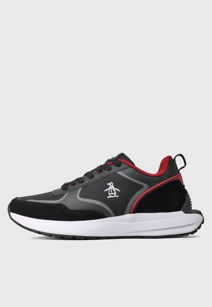Tenis Lifestyle Negro-Blanco-Rojo Original Penguin Cruses